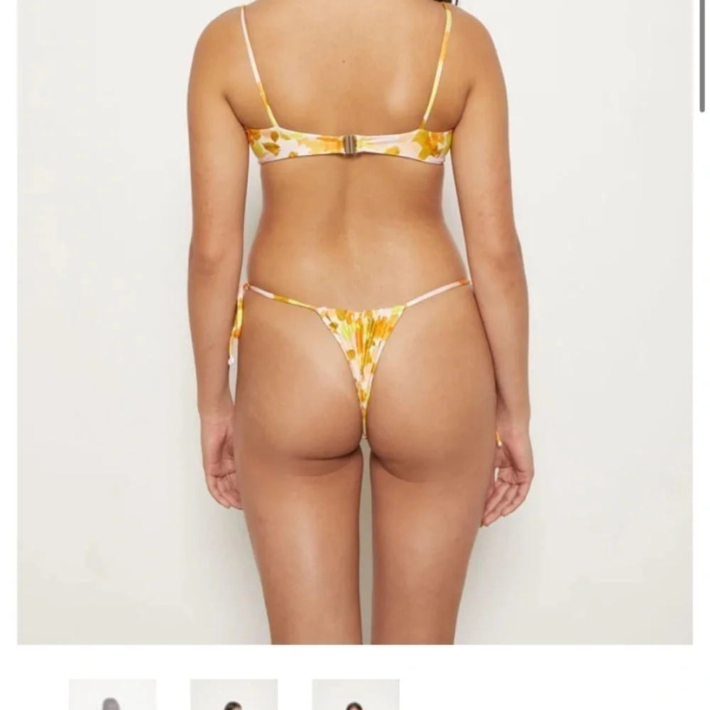 New! SET! Aila Blue bikini palm blooms floral Emilia Gaia 14628